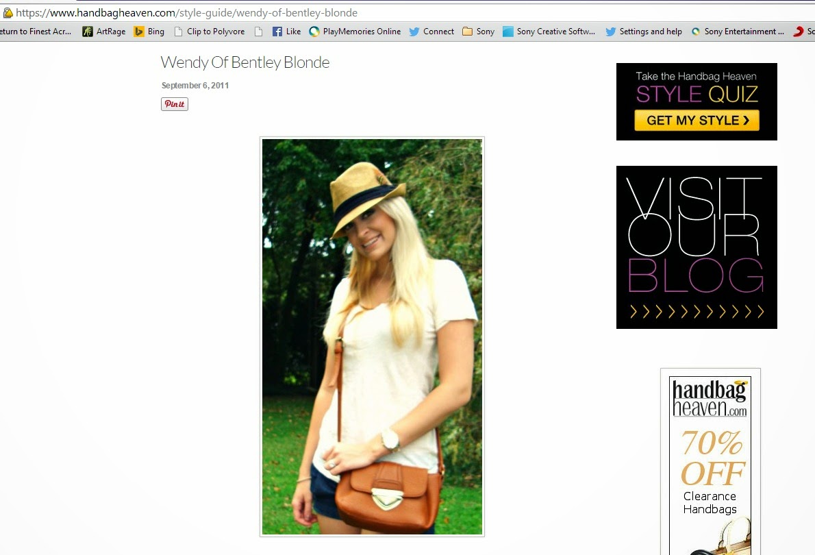 BentleyBlonde has been Featured at....