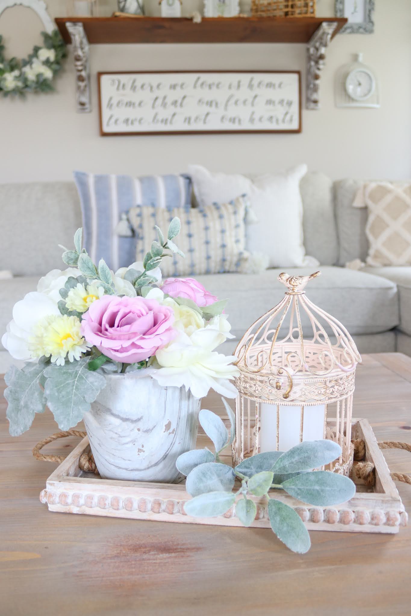 Living Room Refresh for Spring with Petal and Stone at Christmas Tree Shops andThat!