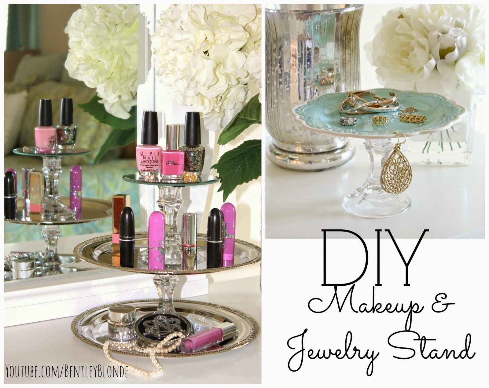 Dollar Store DIY | Makeup & Jewelry Stand