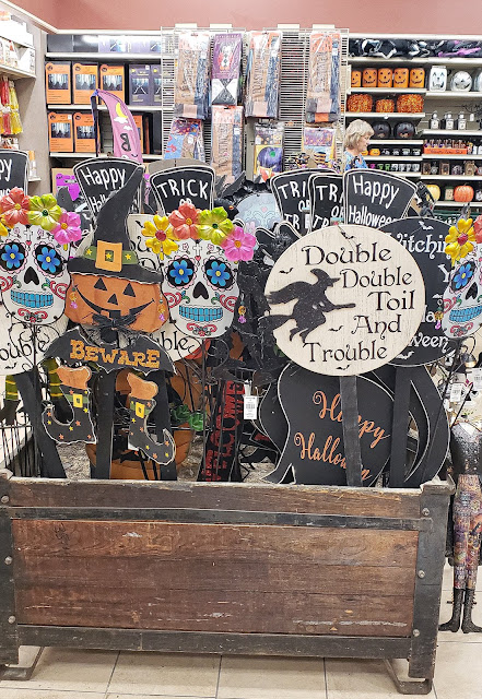 Our Halloween Decorations with Christmas Tree Shops!