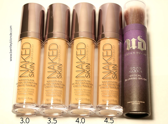 urban decay naked skin foundation, beauty balm, flushed palette & ammo palette