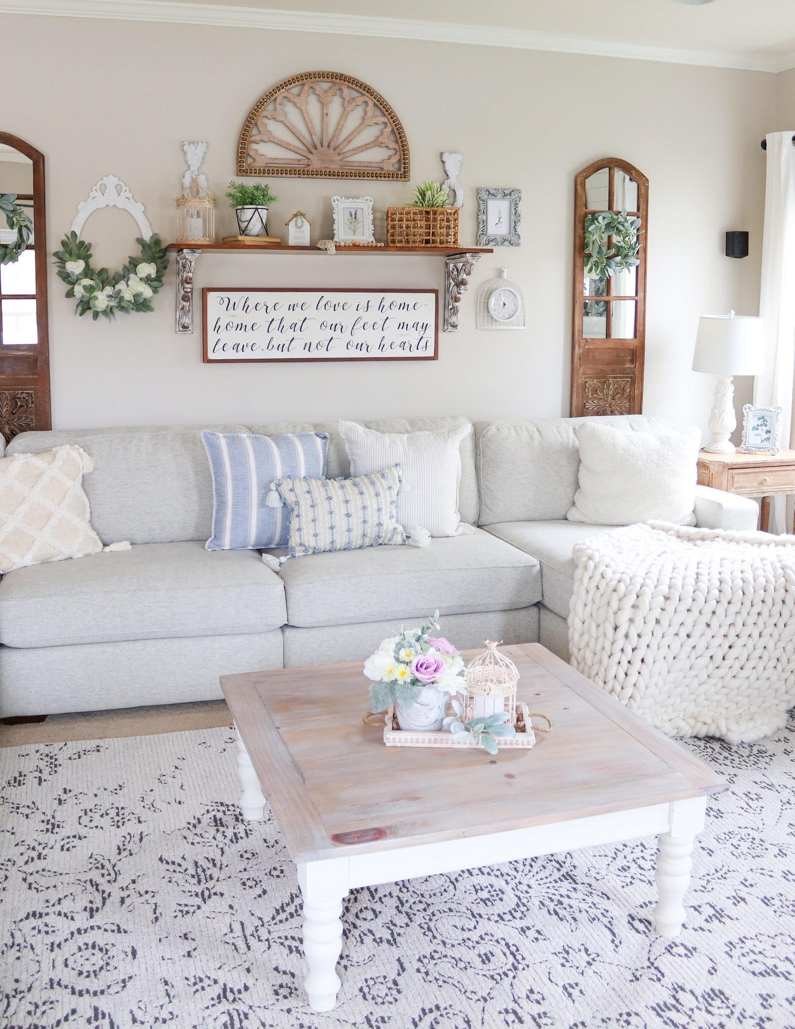 Living Room Refresh for Spring with Petal and Stone at Christmas Tree Shops andThat!
