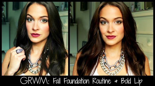 Get Ready with Me: Full Coverage Fall Foundation Routine w/ Bold Lip!