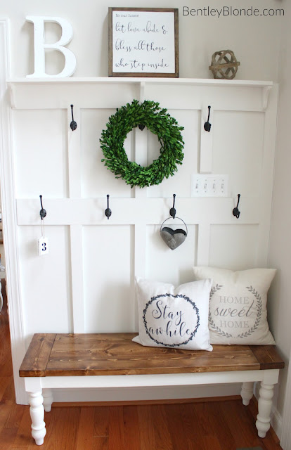 DIY Farmhouse Bench Tutorial | BentleyBlonde