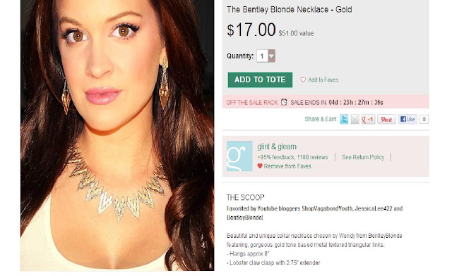 The BentleyBlonde Necklace from ShopLately